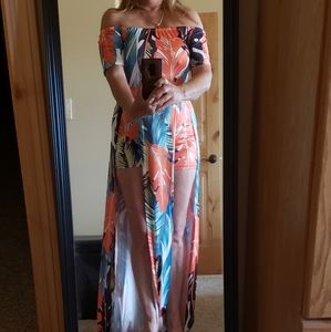 New Sexy shorts outfit with long train - NWOT